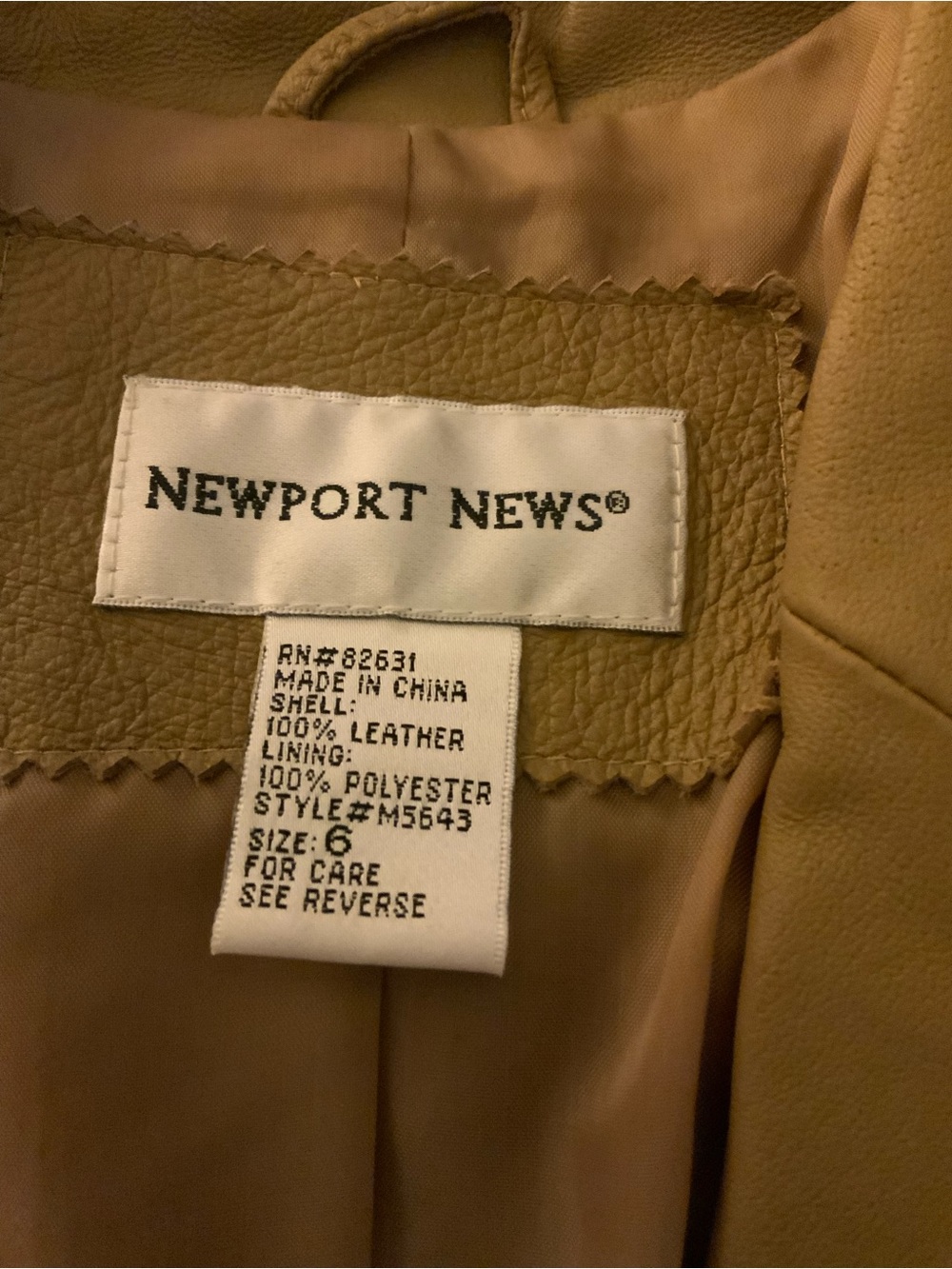 Newport News Vintage Leather Jacket - Picture 6 of 6